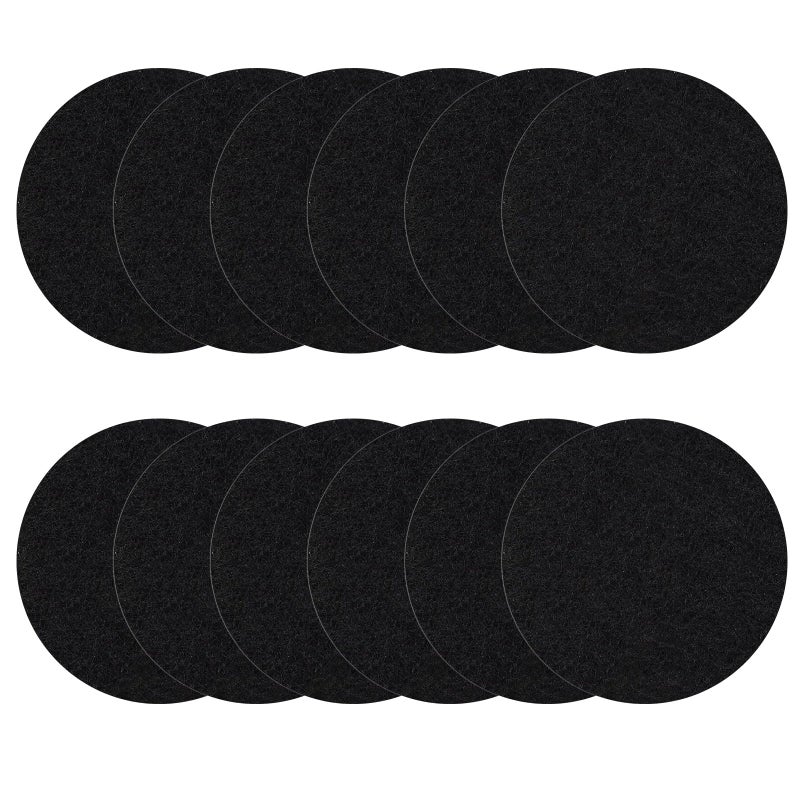 ENLOY 6.5 Inch Kitchen Compost Bin Filters Charcoal Replacement, ENLOY 12 Pack Charcoal Filters for Countertop Home Bucket, Longer Lasting Round Extra Thick Activated Charcoal - Image 1